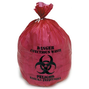 AbilityOne - Bag, Isolation, Infections Waste Collection, Rack, X-Heavy Duty, Red, 30-1/2" x 43" - (8105-01-517-3662) (8105015173662) Product Image 