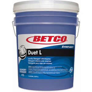Betco Symplicity Duet L Laundry Detergent - Ready-To-Use - 640 fl oz (20 quart) - 720 oz (45 lb) - Fresh Scent - Washable, Temperature Resistant, Color Safe, Dirt Resistant, Stain Resistant, Low VOC, EDTA-free, APE-free, NPE-free, Phosphorous-free Product Image 