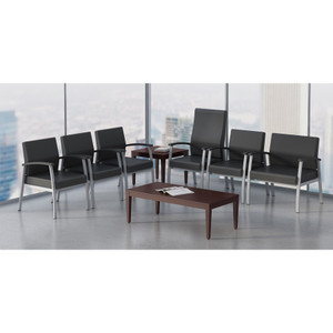 Lorell High-Back Healthcare Guest Chair - Vinyl Seat Material - (LLR67011) Product Image 