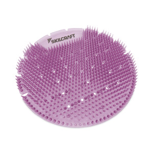 AbilityOne - Urinal Screen, Extended Power, Deodorizer, Round, Lavender Lace - (6840-01-699-8448) (6840016998448) Product Image 