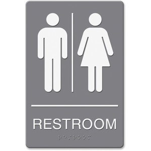Headline Signs ADA RESTROOM/Image Sign - Print/Message "Restroom" - (HDS4812) Product Image 