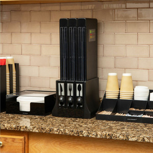 Mind Reader 3-Compartment Utensil Dispenser Organizer - 300 - (EMSCUTDISPBK) Product Image 
