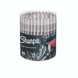 Sharpie Metallic Fine Point Permanent Markers, Metallic Silver, 36/Pack Product Image 