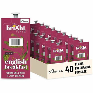 The Bright Tea Co. English Breakfast Tea Black Tea Freshpack - Compatible with Flavia Creation 150, Flavia Creation 200, Flavia Creation 500 - Black Tea - 0.1 oz Per Pack Product Image 