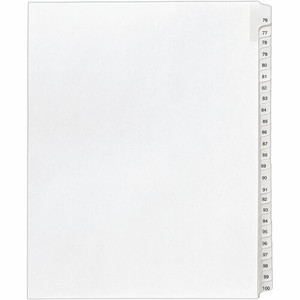 Avery Allstate Style Collated Legal Dividers - 25 x Divider(s) - Printed Tab(s) - Digit - 76-100 - 25 Tab(s)/Set Product Image 