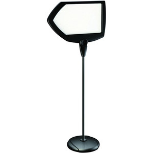 MasterVision Arrow Dry-erase Floor Sign - English, Spanish - 63" Width x 25" Depth - 25" Holding Width x 17" Holding Height - Arrow Shape - Double Sided Product Image 