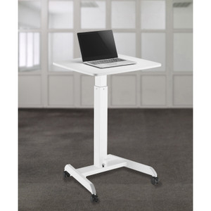 Kantek Mobile Height-Adjustable Compact Sit-Stand Desk - Rectangle Top - (KTKSTS300W) Product Image 