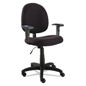 Alera Essentia Series Swivel Task Chair with Adjustable Arms, Supports Up to 275 lb, 17.71" to 22.44" Seat Height, Black (ALEVTA4810) View Product Image