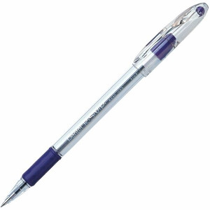 Pentel R.S.V.P. Ballpoint Stick Pens - 0.7 mm Fine Pen Point - Refillable - Violet Ink - Clear Barrel Product Image 