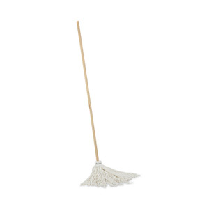 Boardwalk Handle/Deck Mops, #16 White Rayon Head, 48" Natural Wood Handle (BWK116R) View Product Image