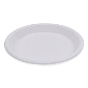 Boardwalk Hi-Impact Plastic Dinnerware, Plate, 10" dia, White, 500/Carton (BWKPLHIPS10WH) View Product Image