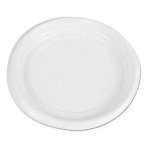 Boardwalk Hi-Impact Plastic Dinnerware, Plate, 9" dia, White, 500/Carton (BWKPLTHIPS9WH) View Product Image
