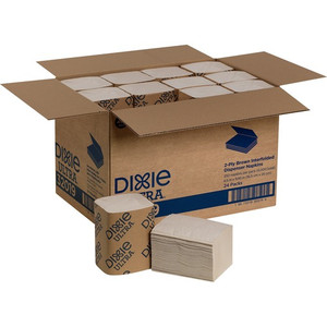 Dixie Ultra Interfold Napkin Dispenser Refill - 2 Ply - Interfolded - 6.50" Width x 9.85" Length - Brown - 250/Pack Product Image 