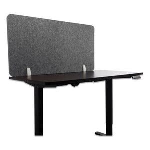 Lumeah Desk Screen Cubicle Panel and Office Partition Privacy Screen, 47 x 1 x 23.5, Polyester, Gray View Product Image