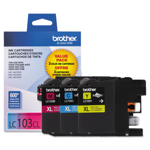 Brother LC1033PKS Innobella High-Yield Ink, 600 Page-Yield, Cyan/Magenta/Yellow (BRTLC1033PKS) View Product Image