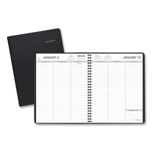 AT-A-GLANCE Weekly Planner Ruled for Open Scheduling, 8.75 x 6.75, Black Cover, 12-Month (Jan to Dec): 2024 View Product Image