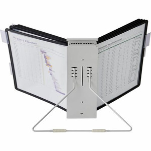DURABLE InstaView Desktop Reference System - Desktop - 10 Panels - Support Letter 8.50" x 11" Media - White Product Image 