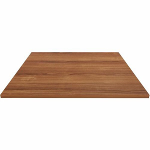 Lorell Hospitality/Conference Tabletop - 42" Width x 1" Thickness x 42" Length - Band Edge - Walnut Table Top - For Reception Area, Conference Table, Breakroom, Lobby, Meeting, Office Product Image 