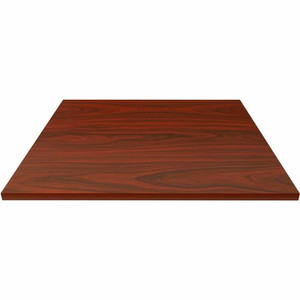 Lorell Hospitality/Conference Tabletop - 36" Width x 1" Thickness x 36" Length - Band Edge - Mahogany Table Top - Sturdy - For Reception Area, Conference Table, Breakroom, Lobby, Meeting, Office Product Image 