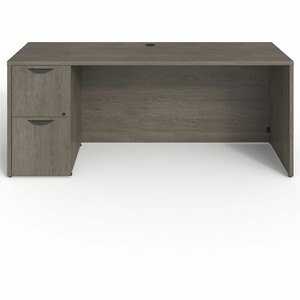 Lorell Prominence 2.0 Left-Pedestal Credenza - 29" Height x 72" Width x 24" Depth, x 1" Thickness Top - 2 x File Drawer(s) - Single Pedestal on Left Side - Band Edge - Material: Particleboard - (LLRPC2472LGE) Product Image 