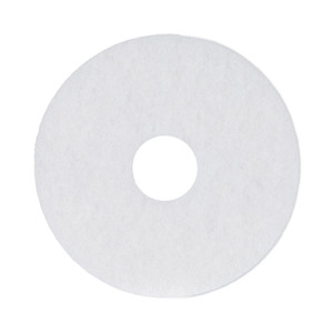 Boardwalk Polishing Floor Pads, 13" Diameter, White, 5/Carton (BWK4013WHI) View Product Image