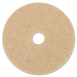 Boardwalk Natural Hog Hair Burnishing Floor Pads, 19" Diameter, Tan, 5/Carton (BWK4019NHE) View Product Image