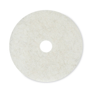 Boardwalk Natural Burnishing Floor Pads, 20" Diameter, White, 5/Carton (BWK4020NAT) View Product Image