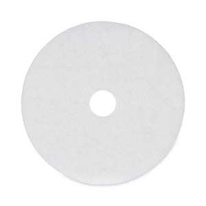 Boardwalk Polishing Floor Pads, 20" Diameter, White, 5/Carton (BWK4020WHI) View Product Image