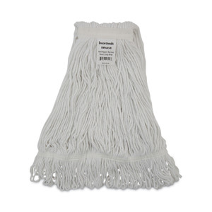 Boardwalk Pro Loop Web/Tailband Wet Mop Head, Rayon, #24 Size, White, 12/Carton View Product Image