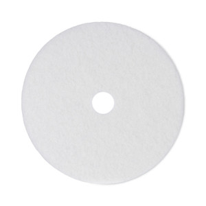 Boardwalk Polishing Floor Pads, 24" Diameter, White, 5/Carton (BWK4024WHI) View Product Image