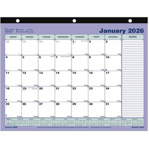 Brownline Monthly Desk Pad Calendar, 11" x 8-1/2" , English - Julian Dates - Monthly - 12 Month - January 2026 to December 2026 - 1 Month Single Page Layout Product Image 