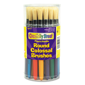 Creativity Street Colossal Brush, Natural Bristle, Round Profile, 30/Set View Product Image