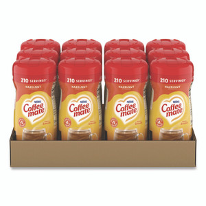 Coffee mate Non-Dairy Powdered Creamer, Hazelnut, 15 oz Canister, 12/Carton View Product Image