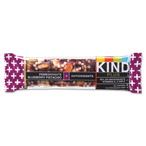 KIND Plus Nutrition Boost Bar, Pom. Blueberry Pistachio/Antioxidants, 1.4 oz, 12/Box (KND17221) View Product Image