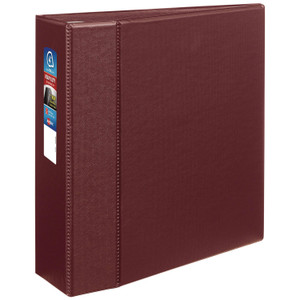 Avery Heavy-Duty Non-View Binder with DuraHinge and Locking One Touch EZD Rings, 3 Rings, 4" Capacity, 11 x 8.5, Maroon View Product Image