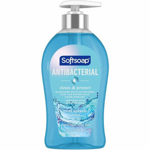 Softsoap Antibacterial Hand Soap - Cool Splash Scent - 11.25 fl oz - Pump Bottle Dispenser - Bacteria Remover - Hand, Skin Product Image 