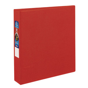 Avery Heavy-Duty Non-View Binder with DuraHinge and One Touch EZD Rings, 3 Rings, 1.5" Capacity, 11 x 8.5, Red View Product Image