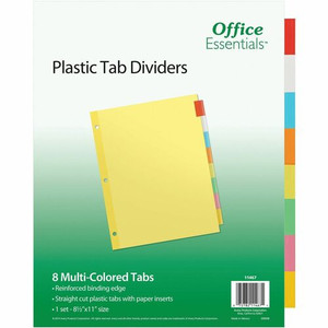 Avery Office Essentials Insertable Dividers - 8 x Divider(s) - 8 Tab(s) - 8 - 8 Tab(s)/Set - 8.5" Divider Width x 11" Divider Length Product Image 