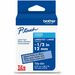Brother Genuine P-touch TZe531 BK on BK Label Tape, Laminated, 12mmX8m - x 15/32" Width - Blue Product Image 