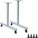 Lorell Invent Training Table Components - Silver T-shaped Base - 2 Legs - 28.50" Height x 5" Width x 22" Depth - Training - Assembly Required Product Image 