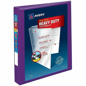 Avery Heavy-Duty View Binders - Locking One Touch EZD Rings - 1" Binder Capacity - Letter - 8 1/2" x 11" Sheet Size - 275 Sheet Capacity - (AVE79771) Product Image 