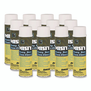 Misty Heavy-Duty Glass Cleaner, Citrus, 20 oz Aerosol Spray, 12/Carton View Product Image