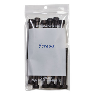 C-Line Write-On Reclosable Small Parts Bags - 5" Length x 3" Width - (CLI47235) View Product Image