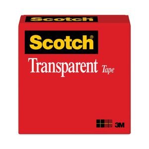 Scotch Transparent Tape, 3" Core, 1" x 72 yds, Transparent (MMM60012592) View Product Image