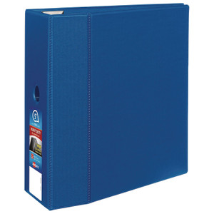 Avery Heavy-Duty Non-View Binder with DuraHinge, Locking One Touch EZD Rings and Thumb Notch, 3 Rings, 5" Capacity, 11 x 8.5, Blue View Product Image