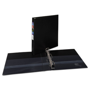 Avery Heavy-Duty Non-View Binder with DuraHinge and One Touch EZD Rings, 3 Rings, 1" Capacity, 11 x 8.5, Black (AVE79989) View Product Image