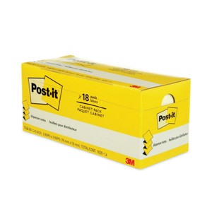 Post-it Pop-up Notes Original Canary Yellow Pop-up Refill Cabinet Pack, 3" x 3", Canary Yellow, 90 Sheets/Pad, 18 Pads/Pack (MMMR33018CP) View Product Image