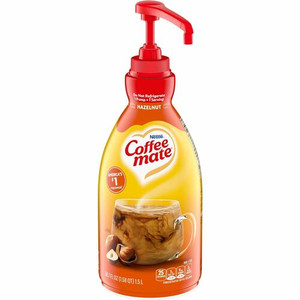 Coffee mate Hazelnut Liquid Concentrate Coffee Creamer - Pump Bottle - Hazelnut Flavor - 50.70 fl oz (1.50 L) - 300 Serving Product Image 