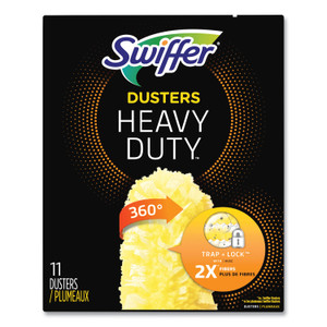 Swiffer Heavy Duty Dusters Refill, Dust Lock Fiber, 2" x 6", Yellow, 33/Carton (PGC99035) View Product Image