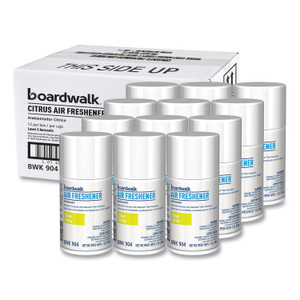 Boardwalk Metered Air Freshener Refill, Citrus Sunrise, 5.3 oz Aerosol Spray, 12/Carton (BWK904) View Product Image